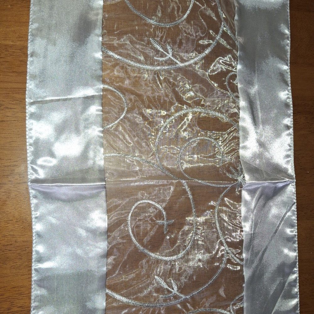 Elegant Silver Table Runner